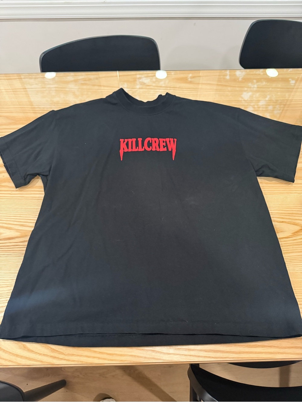 Kill Crew Black Tee with Red KILLCREW Chest Logo